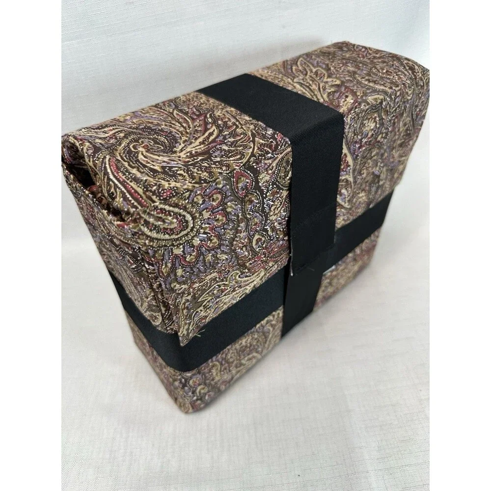 RALPH LAUREN Hallie Duvet Cover Sham Set Full/Queen Cotton Clay Tan Multi $300